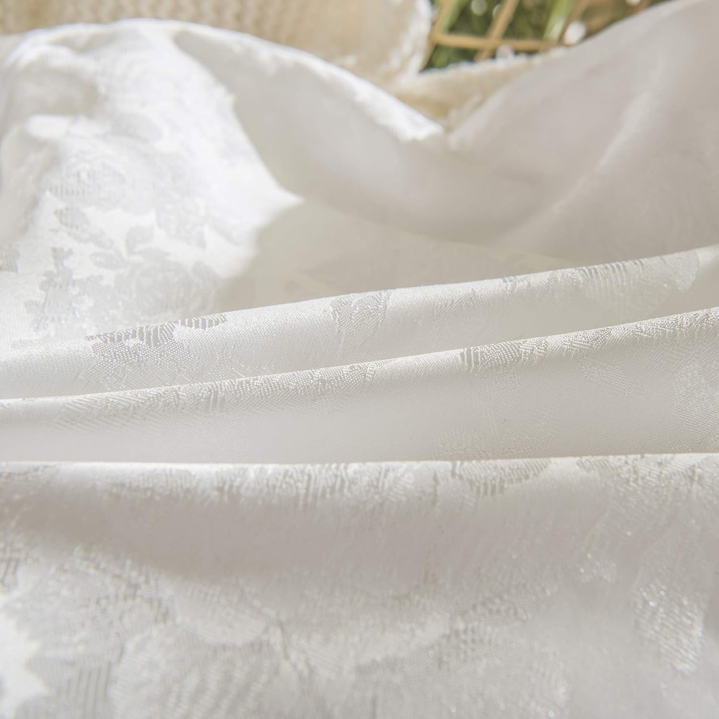 Pack of 2 Jacquard Embroidery Throw Pillow Covers Lace Ruffles 16"x16" | White Lace Ruffles Pillow Covers for Couch Sofa Home Bed