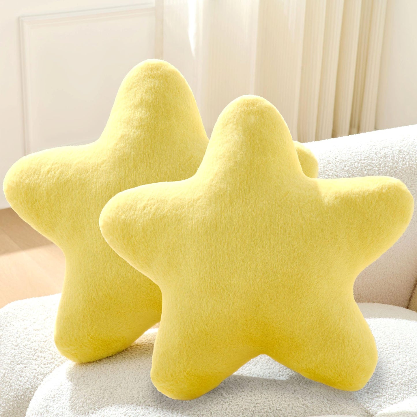 Set of 2 Room Decor Home Decor Throw Pillows Star Pillow Couch Pillows Decorative Pillows Bed Pillows Cute Pillows,White 15"