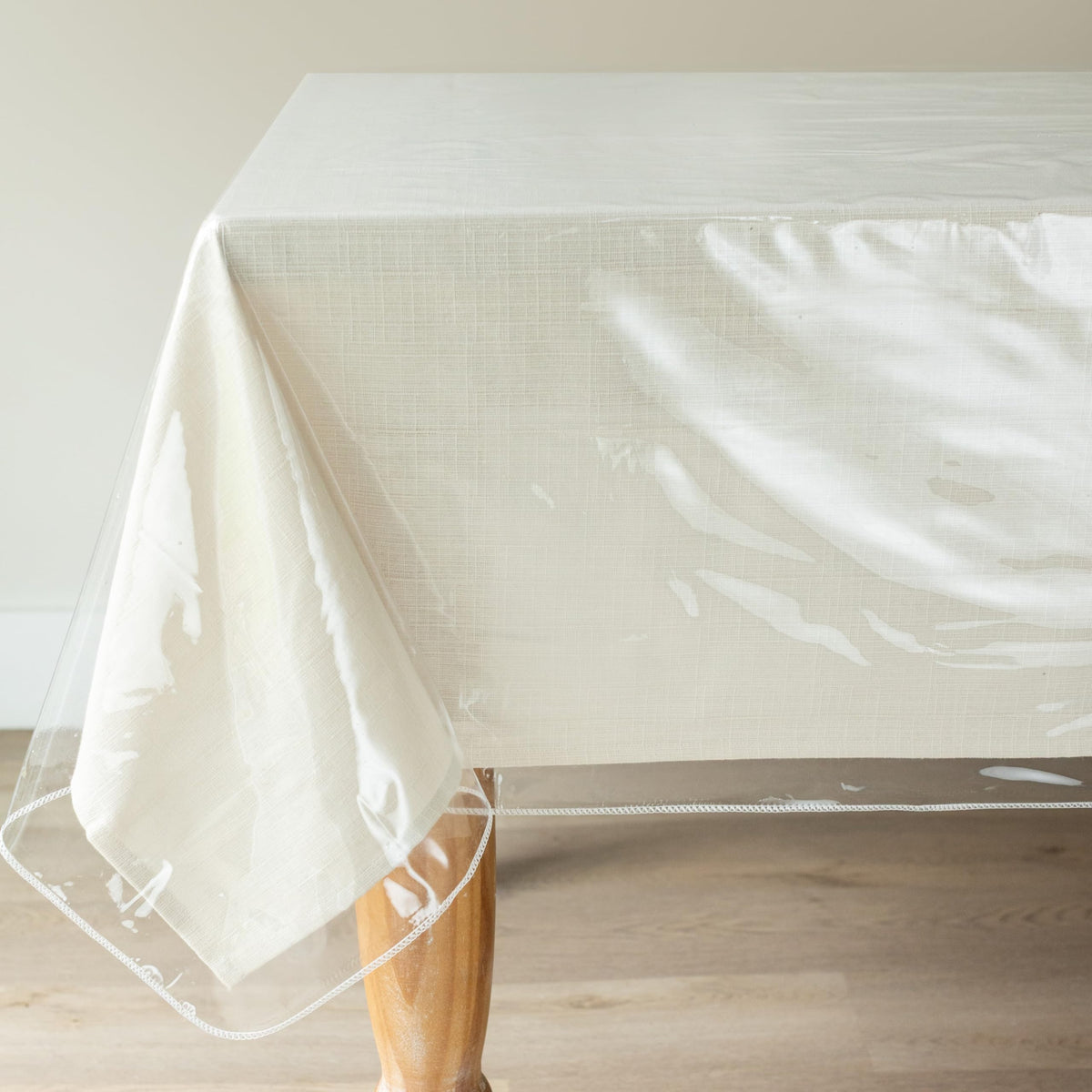 Benson Mills Heavy Duty Crystal Clear Plastic 100% Waterproof Tablecloth Protector, Vinyl PVC Table Cloth, Oil Spill Proof Wipe Clean Table Cover Tables (70" x 90" Extra Wide Rectangular/Oblong)