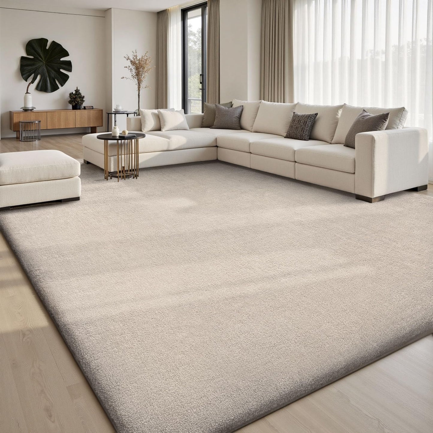 Sour Lemon Area Rugs 9x12 for Living Room Bedroom, Large Carpet Grey Rug | Washable, Non Slip, Big Soft Fluffy Plush Thick, Memory foam, Bedside Nersy Modern Area Rug for Playroom Kids Room
