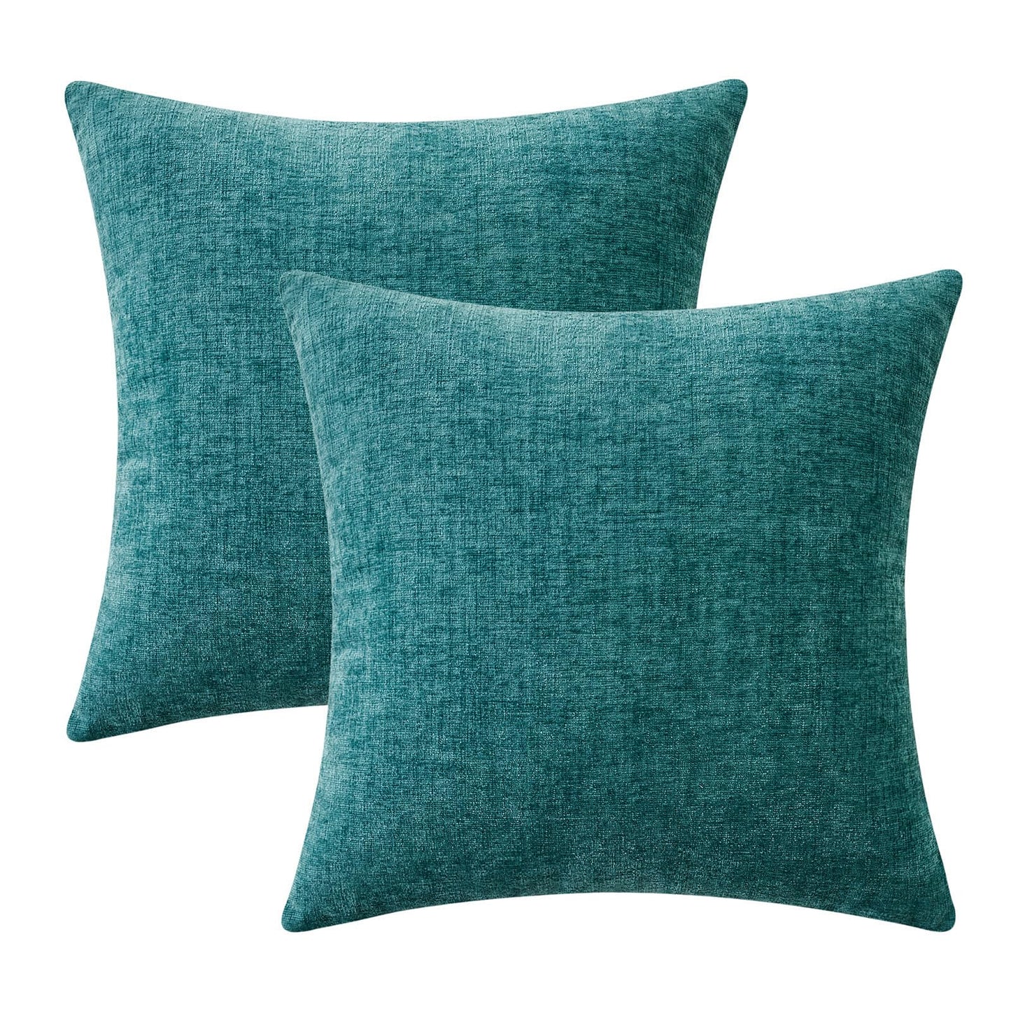 MIULEE Soft Chenille Fall Throw Pillow Covers Burnt Orange 18x18 Pack of 2 | Modern Fall Home Decor, Classic Decorative Pillows, Solid Dyed Cases, Boho Couch Cushion Covers for Sofa Bed Living Room