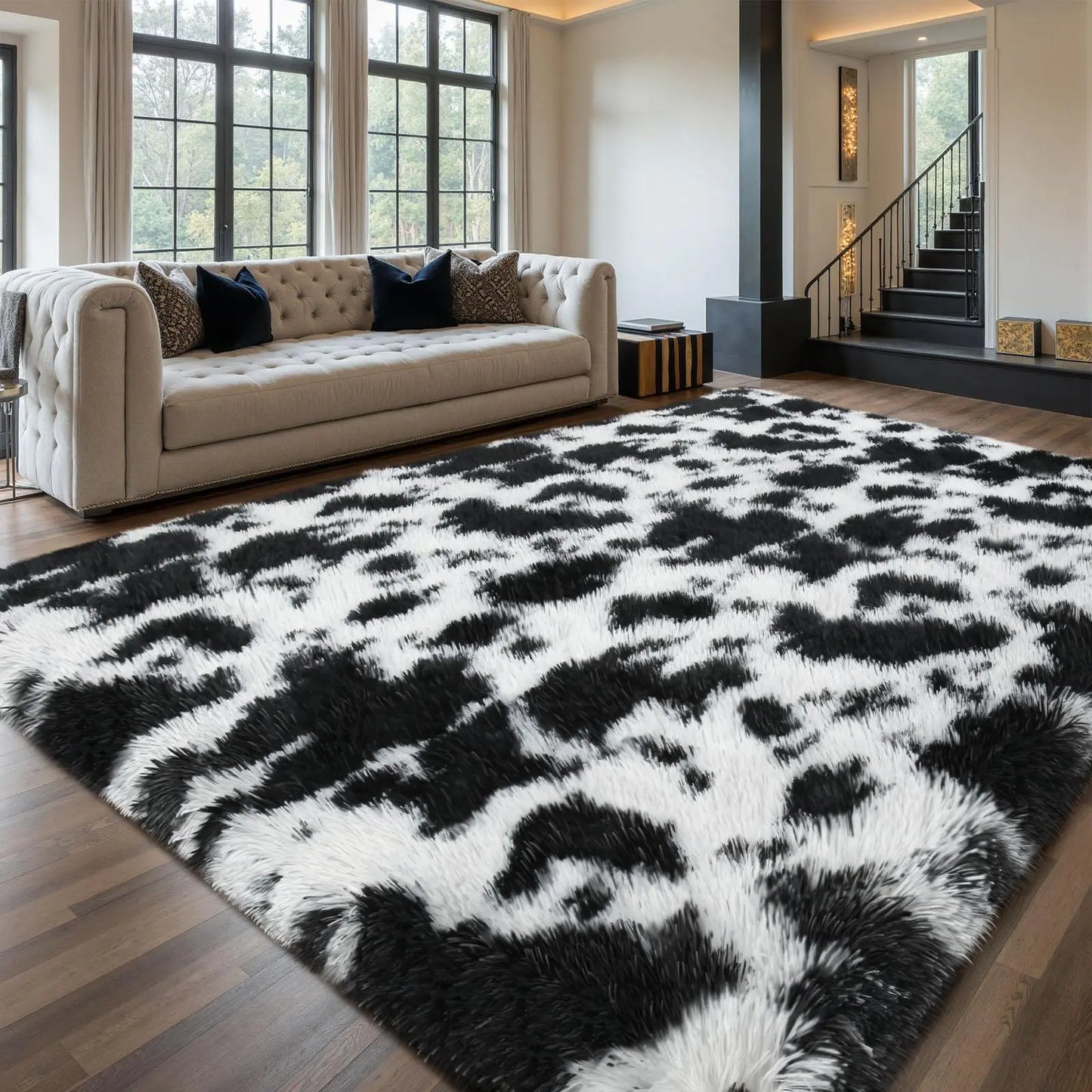 FAMVAL Super Soft Fluffy Area Rug, Modern Plush Non-Slip Rectangular Rug for Bedroom Living Room Nursery, Thick Cozy Carpet for Kids and Pets summerwins,back to school,dorm essentials,home decor,home essentials