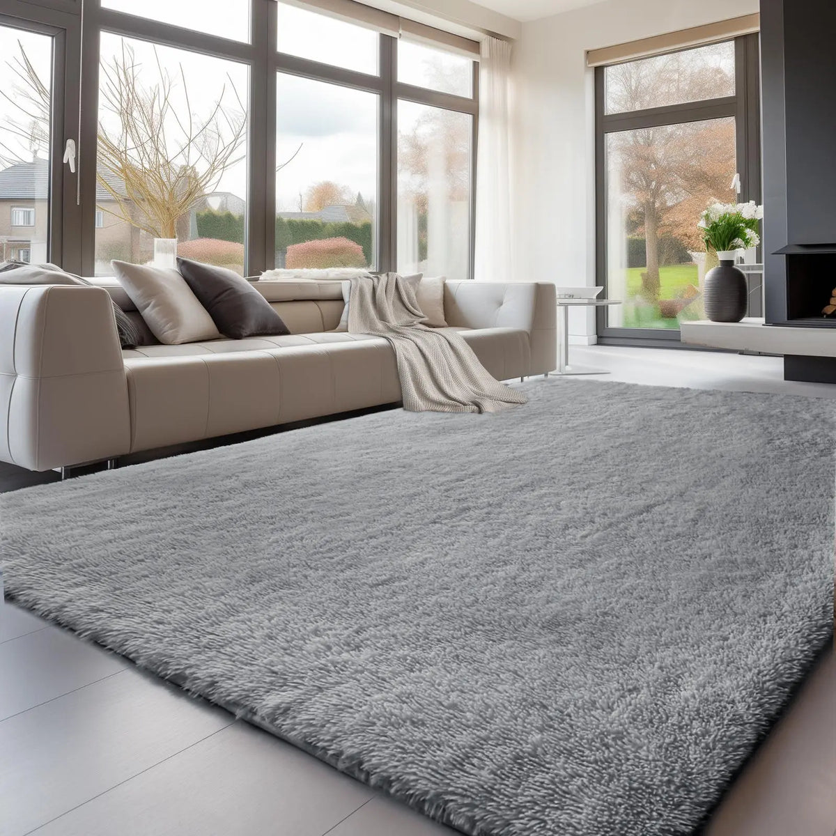 FAMVAL Super Soft Fluffy Area Rug, Modern Plush Non-Slip Rectangular Rug for Bedroom Living Room Nursery, Thick Cozy Carpet for Kids and Pets summerwins,back to school,dorm essentials,home decor,home essentials