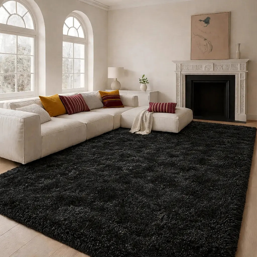 Ultra Soft Fluffy Rug, Shaggy Tie Dye Area Rug with Non Slip Backing, Cozy Plush Carpet for Living Room Bedroom Playroom Home Decor
