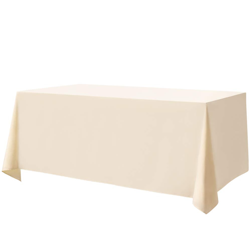 Surmente 10 Pack 90x132 Inch Black Tablecloth for 6-8 Foot Rectangle Tables | Dining Table Cover Protector, Wrinkle Free, Washable Polyester Fabric, 6ft Table Cloth for Wedding, Banquet, Restaurant