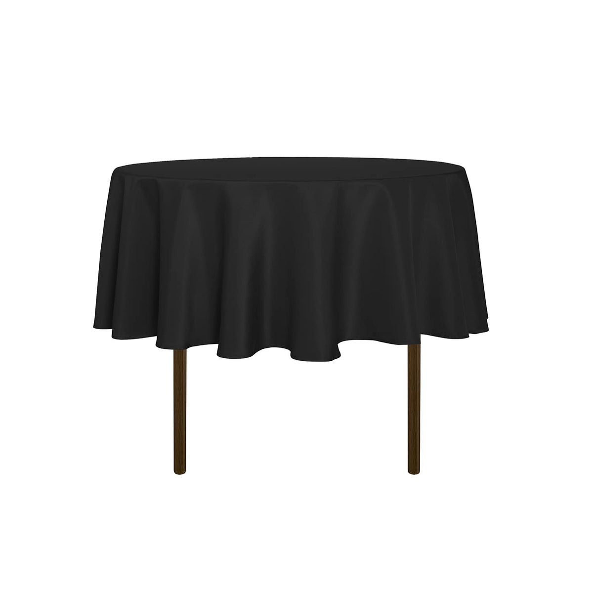 sancua White Round Tablecloth 60 Inch Diameter for 20-48 Inch Tables | Water Resistant Spill Proof, Washable Polyester Cloth Decorative Fabric Cover, For Dining, Buffet Parties and Camping