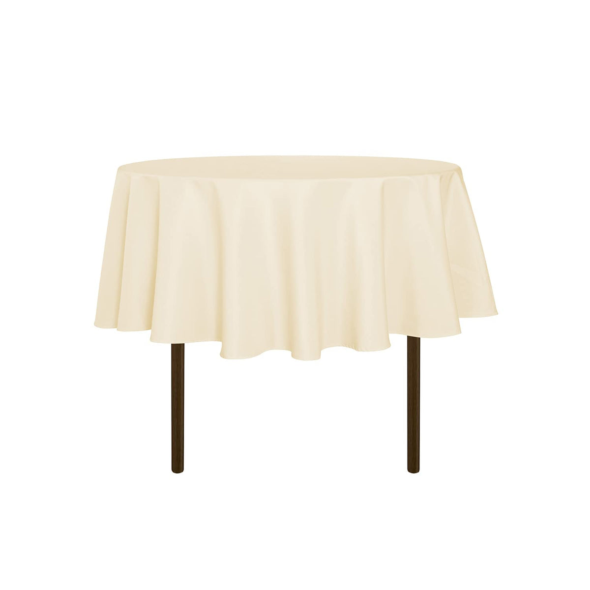 sancua White Round Tablecloth 60 Inch Diameter for 20-48 Inch Tables | Water Resistant Spill Proof, Washable Polyester Cloth Decorative Fabric Cover, For Dining, Buffet Parties and Camping