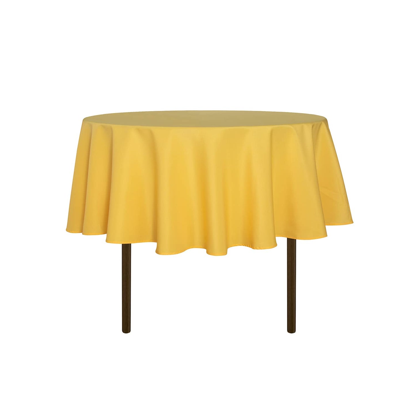 sancua White Round Tablecloth 60 Inch Diameter for 20-48 Inch Tables | Water Resistant Spill Proof, Washable Polyester Cloth Decorative Fabric Cover, For Dining, Buffet Parties and Camping