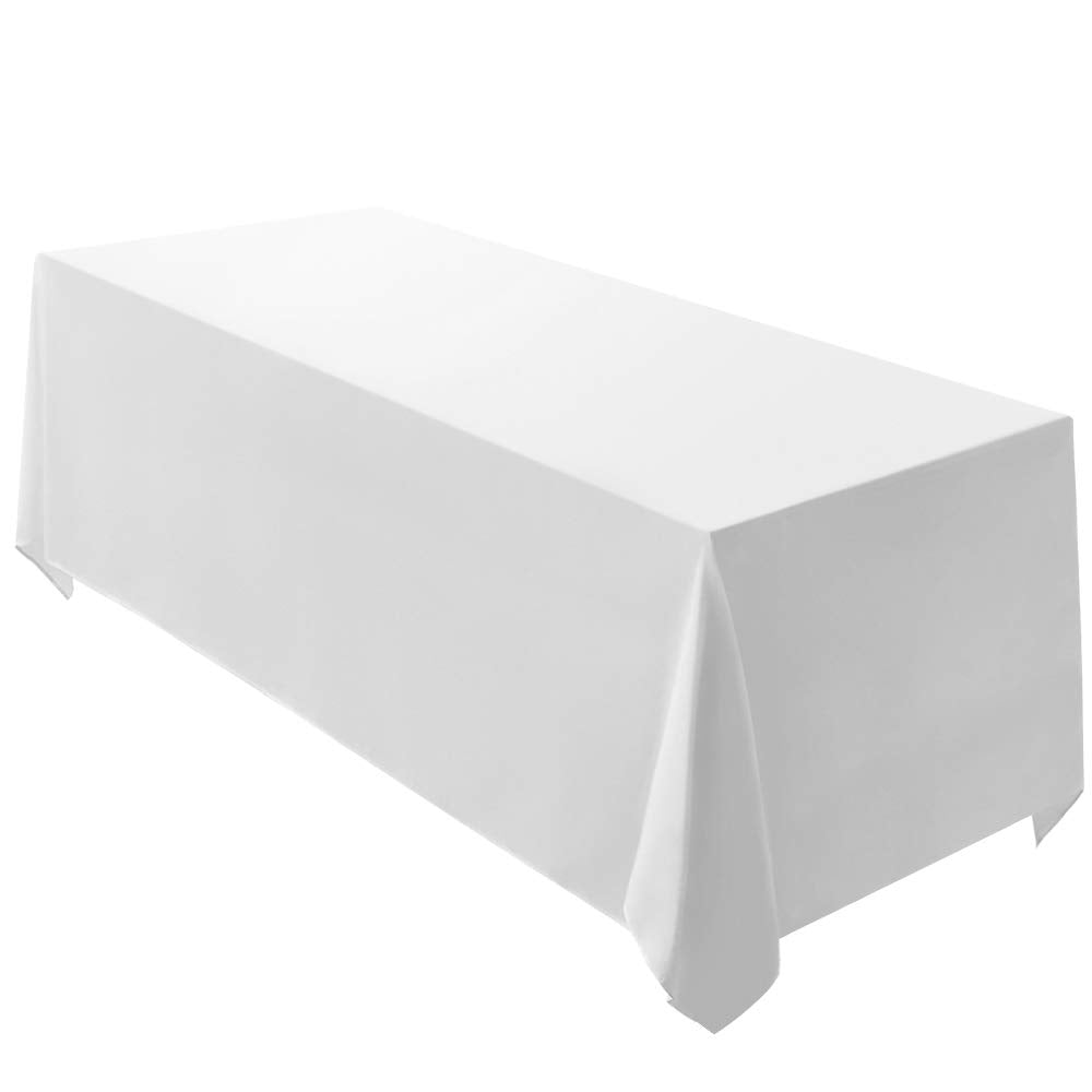 Surmente 10 Pack 132 Inch Black Tablecloths for Round Tables | Dining Table Cover Protector, Wrinkle Free, Washable Polyester Fabric, Round Table Cloth for Wedding, Banquet, Restaurant