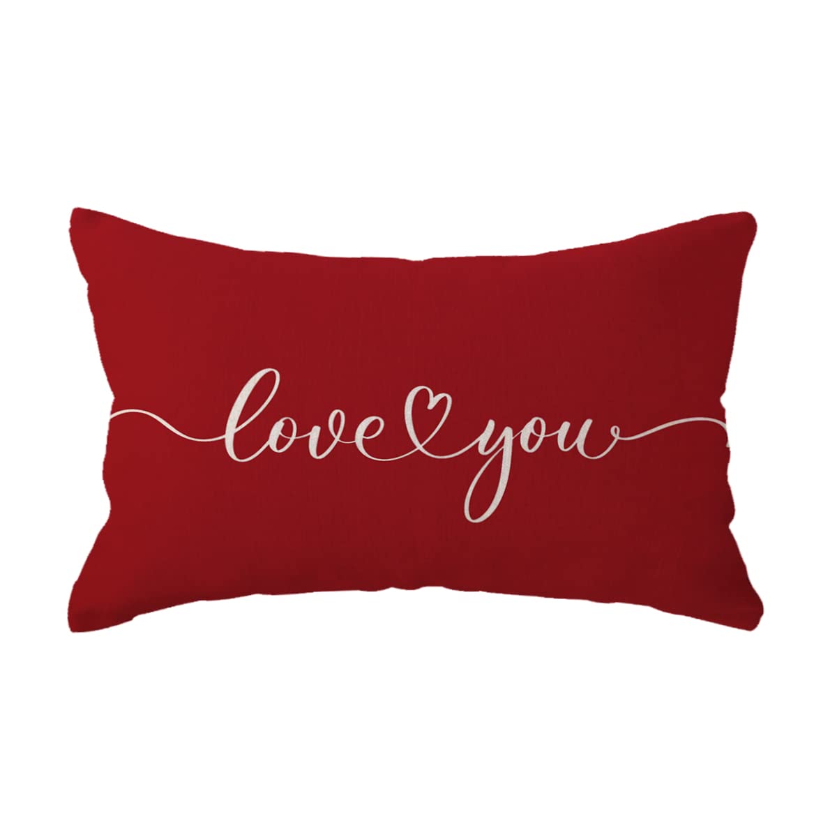 Love Lumbar Throw Pillow Covers - Couples Gift for Anniversary/Wedding/Engagement, Valentine's Day Quote Pillow Cases - 12 x 20 Inch for Sofa/Bed/Couch (Black)