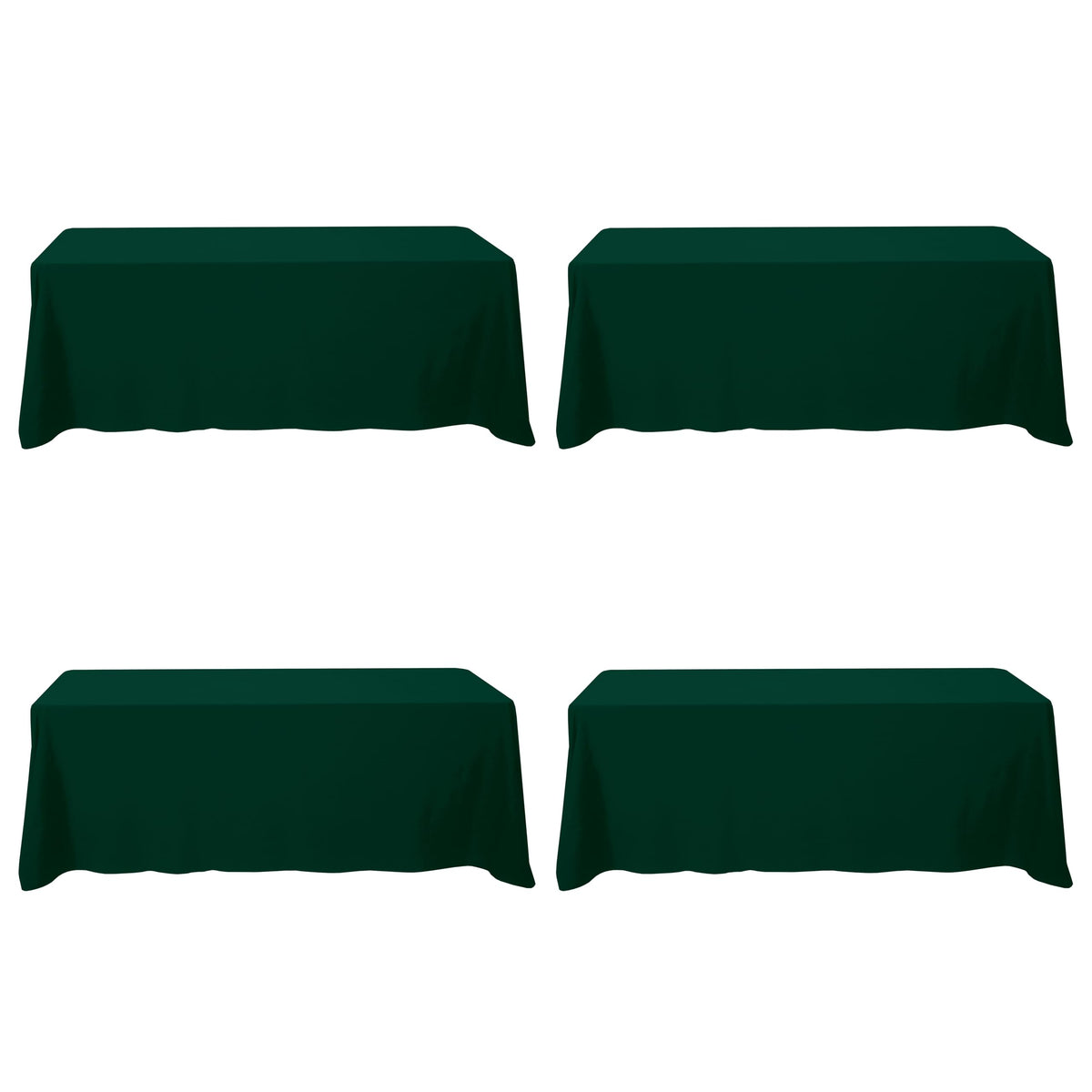 BRILLMAX 6 Pack Ivory Tablecloths 90x132 Inch for 6ft Rectangle Tables | 150 GSM Polyester Fabric, Floor Length Drop, Water, Stain & Wrinkle Resistant Cloth Cover for Wedding Reception Banquet Party