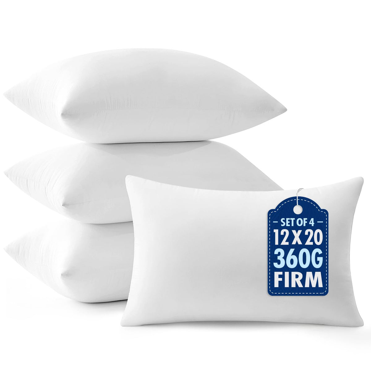 MIULEE 20x20 Throw Pillows Inserts 2 Pack, Decorative Pillows for Couch Bed | 100% Virgin Filling, Full and Fluffy, Lumbar, Back and Neck Support