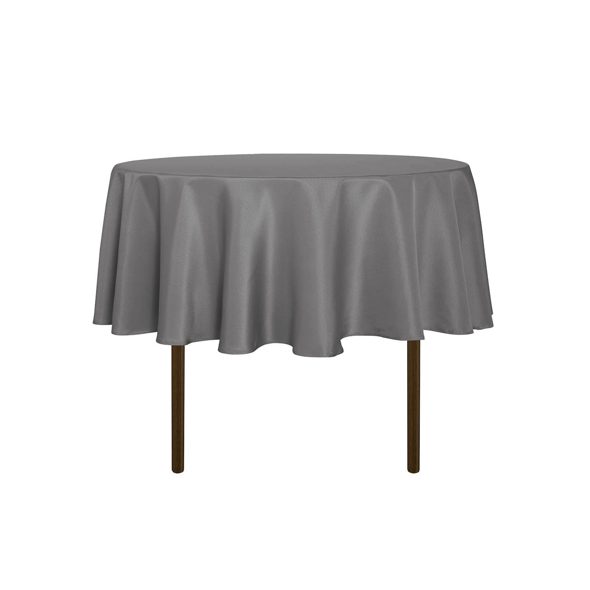 sancua White Round Tablecloth 60 Inch Diameter for 20-48 Inch Tables | Water Resistant Spill Proof, Washable Polyester Cloth Decorative Fabric Cover, For Dining, Buffet Parties and Camping