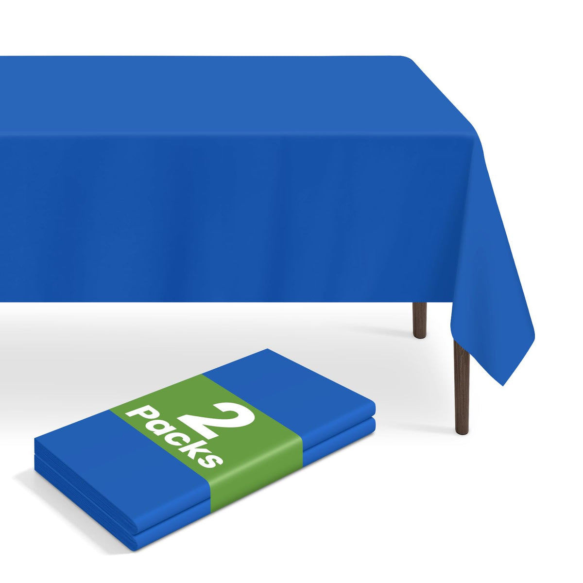 6 Pack Blue and White Checkered Tablecloth, Blue Plastic Table Cloths for Parties Disposable, 54 x 108 inch Waterproof Blue Gingham Camping Tablecloth for Birthday, Party, Picnic