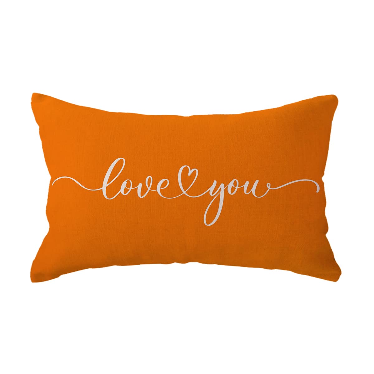 Love Lumbar Throw Pillow Covers - Couples Gift for Anniversary/Wedding/Engagement, Valentine's Day Quote Pillow Cases - 12 x 20 Inch for Sofa/Bed/Couch (Black)