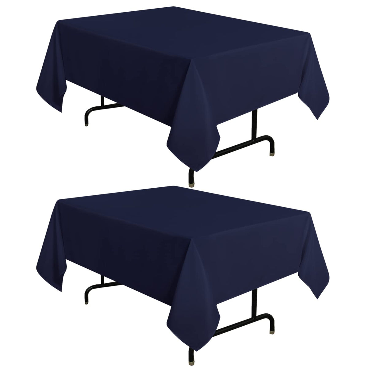 sancua 2 Pack White Table Cloth 60x102 Inch for 6 Feet Rectangle Tables | Stain and Wrinkle Resistant Washable Polyester Tablecloth Cover for Dining Tables, Wedding Buffet Parties and Camping