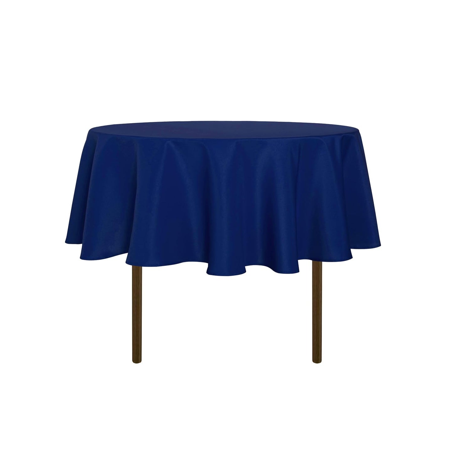 sancua White Round Tablecloth 60 Inch Diameter for 20-48 Inch Tables | Water Resistant Spill Proof, Washable Polyester Cloth Decorative Fabric Cover, For Dining, Buffet Parties and Camping