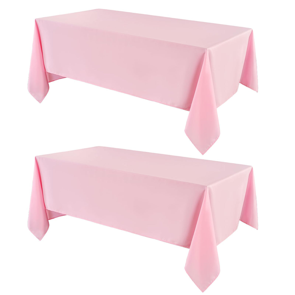 1 Pack White Rectangle Tablecloths 60x84 Inch for 4ft Tables | Washable Decorative Linen Polyester Table Cover for Dining Tables, Banquets Buffets Parties and Weddings