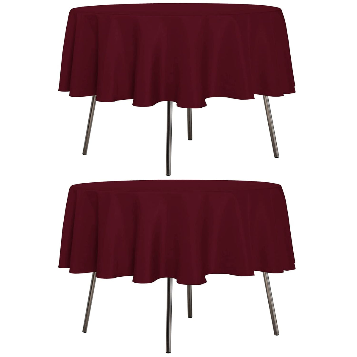 sancua 2 Pack White Table Cloth 60x102 Inch for 6 Feet Rectangle Tables | Stain and Wrinkle Resistant Washable Polyester Tablecloth Cover for Dining Tables, Wedding Buffet Parties and Camping