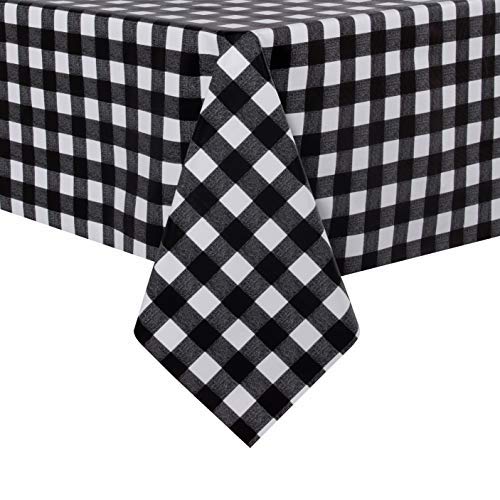 sancua Clear Plastic Table Cover Protector Waterproof Tablecloth 60x84 Inch | Vinyl PVC Rectangle Table Cloth, Oil Spill Proof Wipe Clean, For Dining Tables, Parties & Camping, Crystal Clear