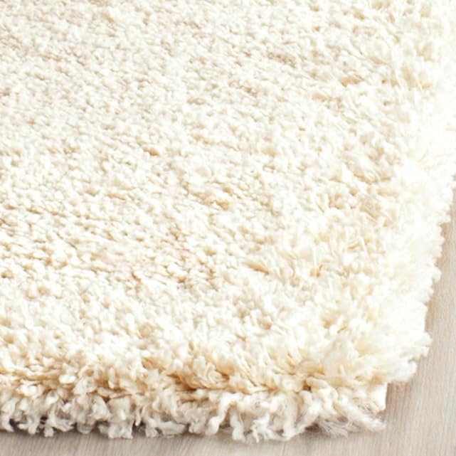 SAFAVIEH California Shag Collection Area Rug - 8' x 10', Ivory, Non-Shedding & Easy to Clean, Ultra Plush Thick Pile, Ideal for Living Room, Bedroom, Dining Space (SG151-1212)