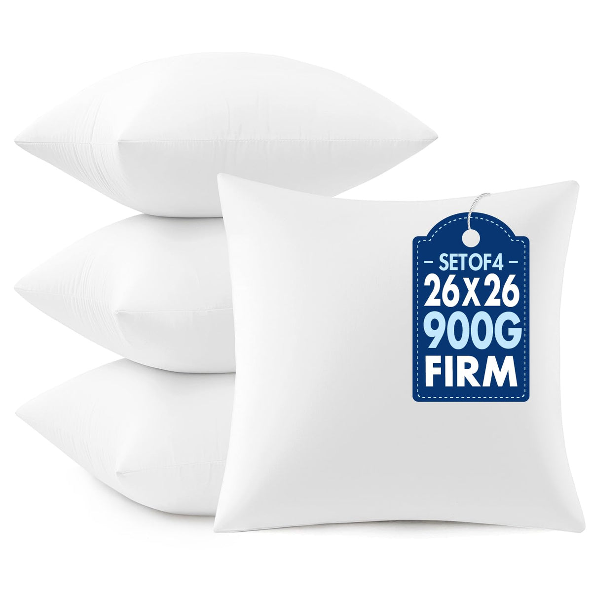 MIULEE 20x20 Throw Pillows Inserts 2 Pack, Decorative Pillows for Couch Bed | 100% Virgin Filling, Full and Fluffy, Lumbar, Back and Neck Support