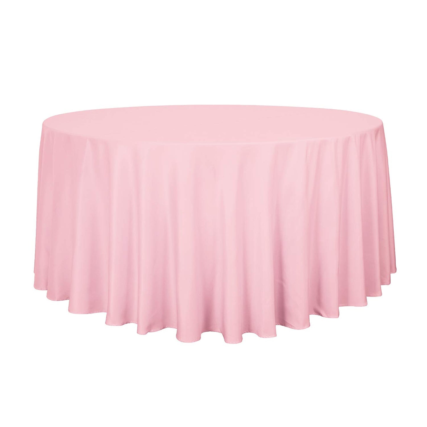 sancua White Round Tablecloth 60 Inch Diameter for 20-48 Inch Tables | Water Resistant Spill Proof, Washable Polyester Cloth Decorative Fabric Cover, For Dining, Buffet Parties and Camping
