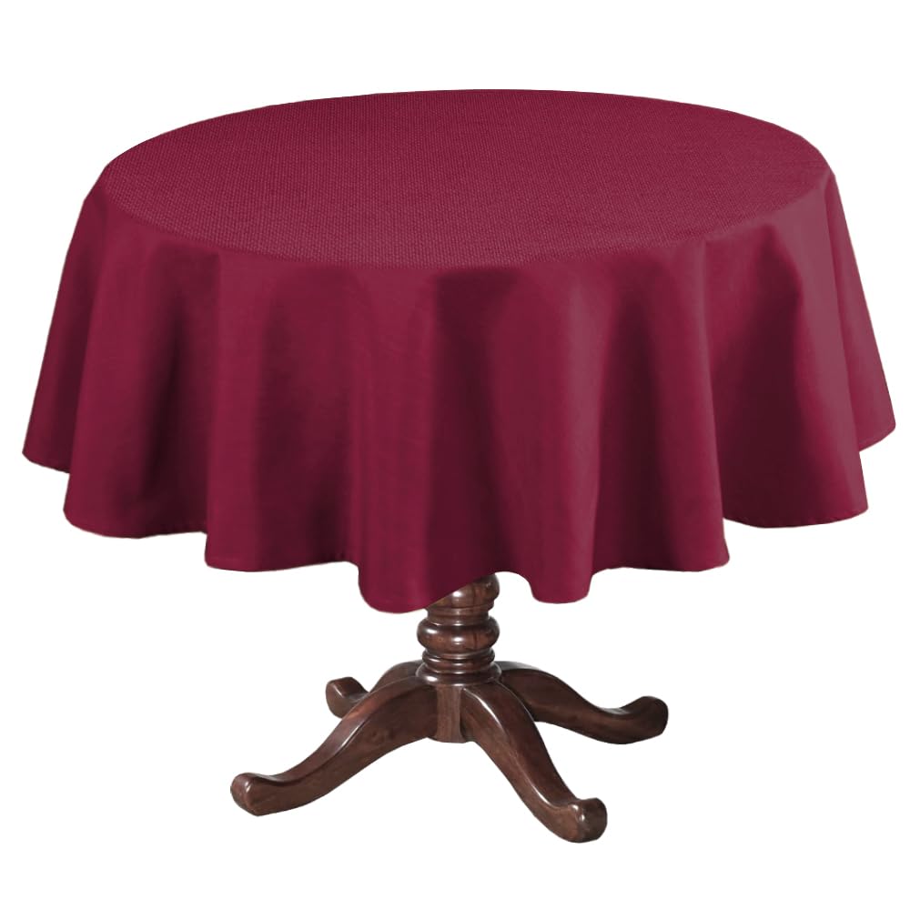 H.VERSAILTEX Linen Textured Table Cloths 60 x 120 Inch Premium Solid Tablecloth Spill-Proof Waterproof Table Cover for Dining Buffet Feature Extra Soft and Thick Fabric Wrinkle Free, Taupe