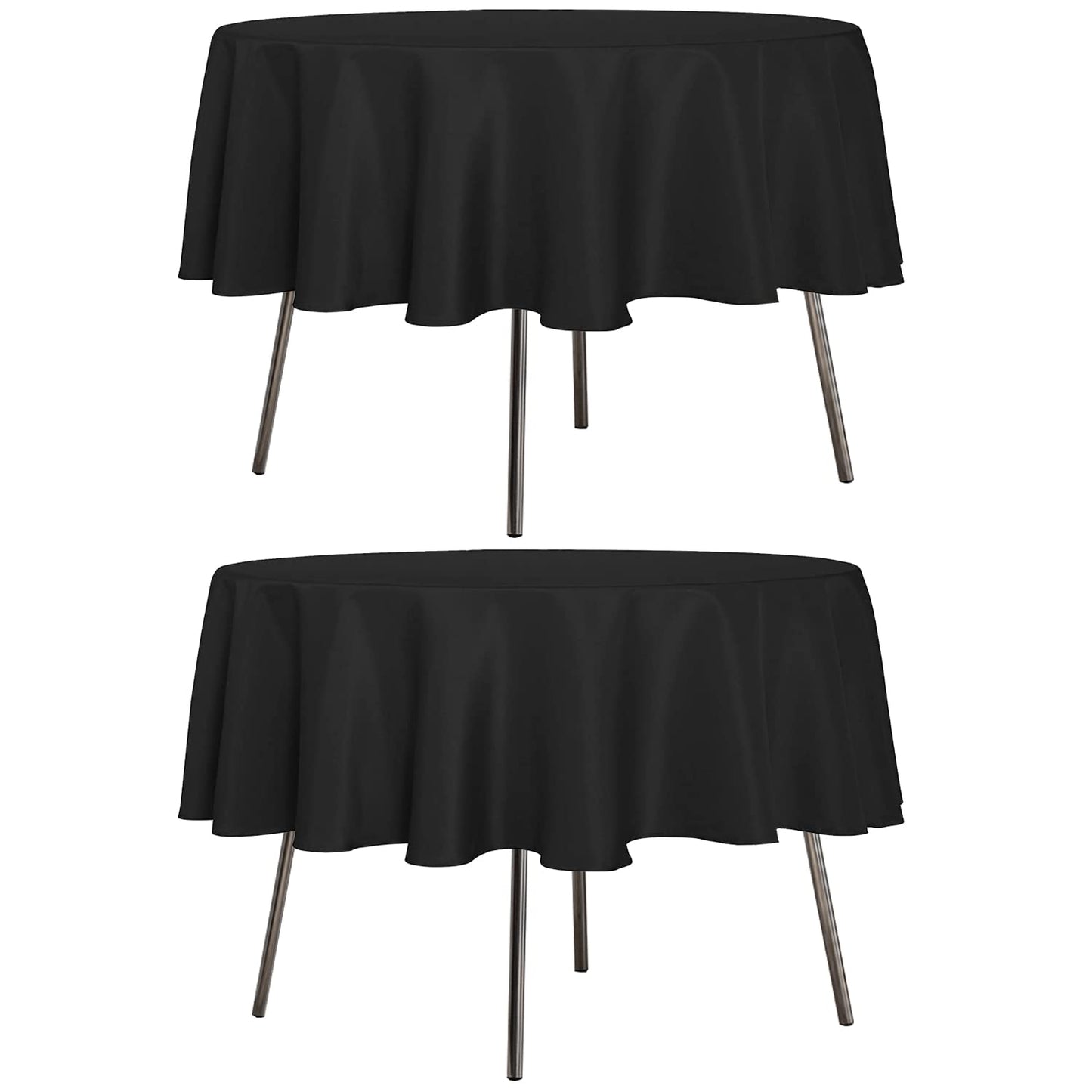 sancua 2 Pack White Table Cloth 60x102 Inch for 6 Feet Rectangle Tables | Stain and Wrinkle Resistant Washable Polyester Tablecloth Cover for Dining Tables, Wedding Buffet Parties and Camping