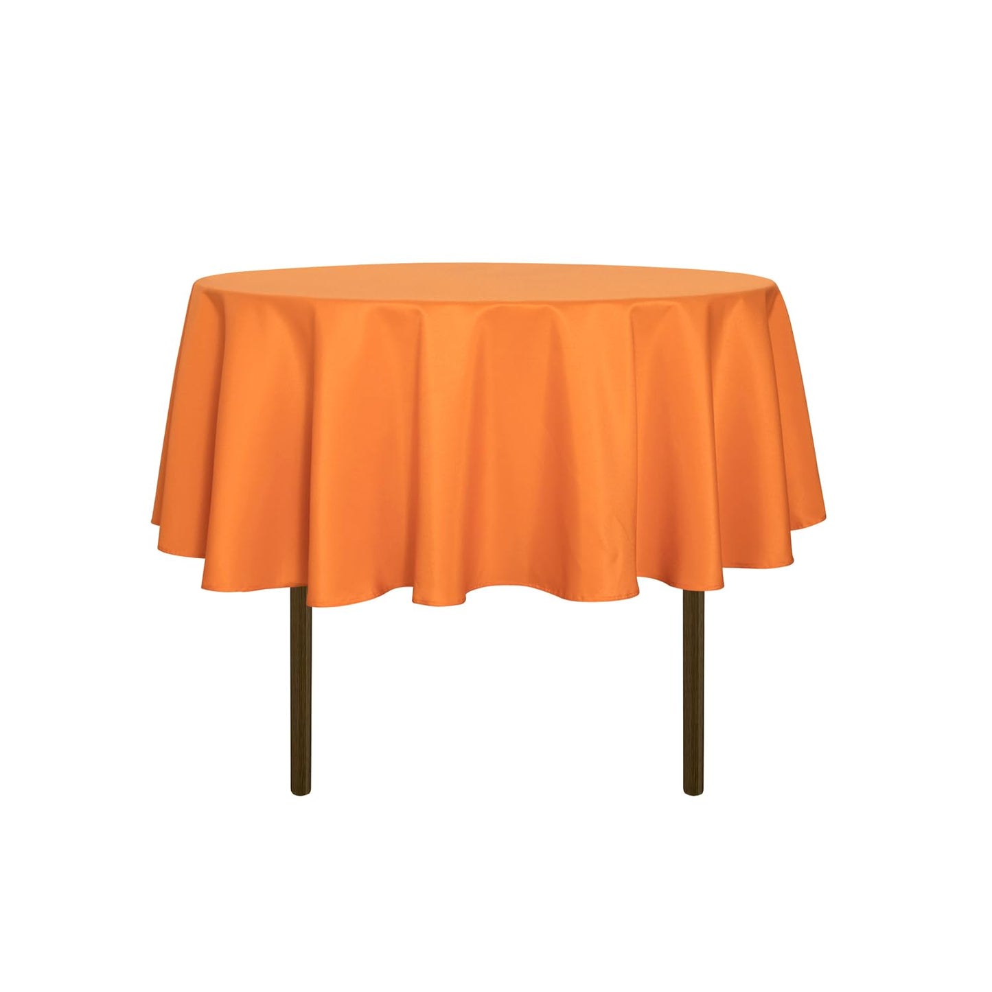 sancua White Round Tablecloth 60 Inch Diameter for 20-48 Inch Tables | Water Resistant Spill Proof, Washable Polyester Cloth Decorative Fabric Cover, For Dining, Buffet Parties and Camping