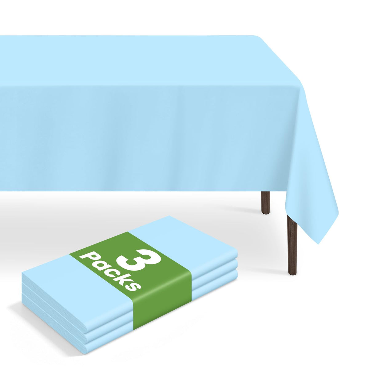 6 Pack Blue and White Checkered Tablecloth, Blue Plastic Table Cloths for Parties Disposable, 54 x 108 inch Waterproof Blue Gingham Camping Tablecloth for Birthday, Party, Picnic