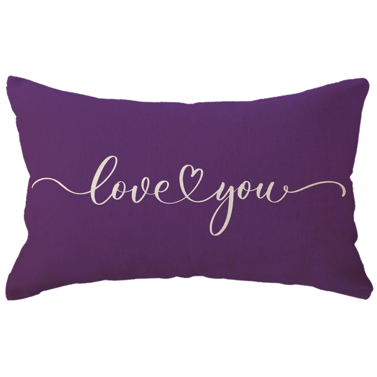 Love Lumbar Throw Pillow Covers - Couples Gift for Anniversary/Wedding/Engagement, Valentine's Day Quote Pillow Cases - 12 x 20 Inch for Sofa/Bed/Couch (Black)