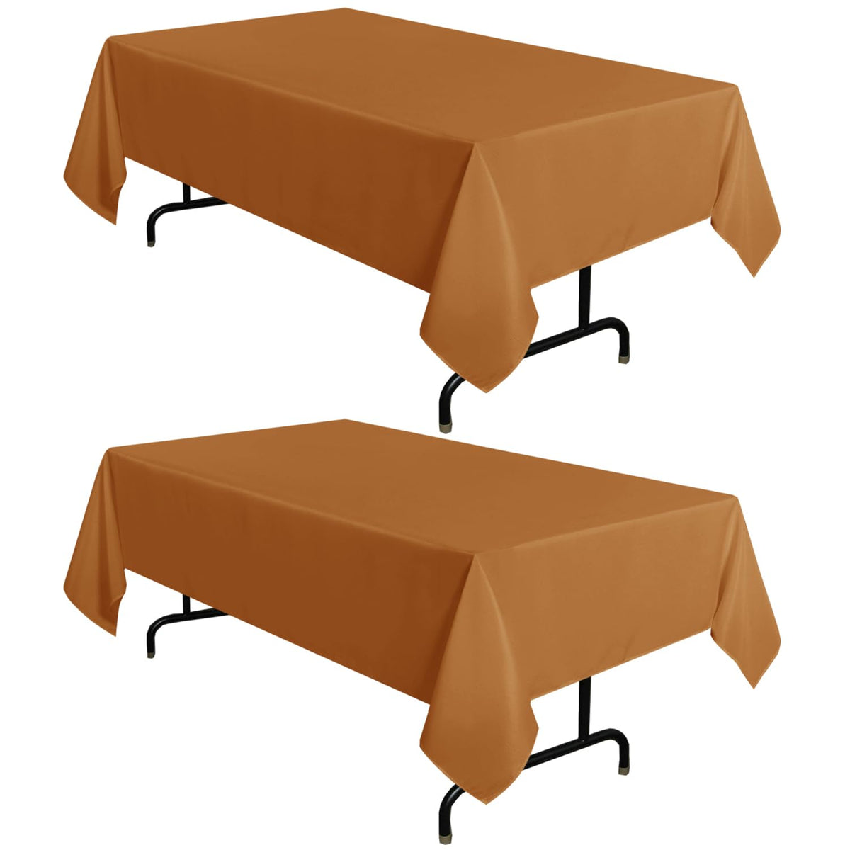 sancua 2 Pack White Table Cloth 60x102 Inch for 6 Feet Rectangle Tables | Stain and Wrinkle Resistant Washable Polyester Tablecloth Cover for Dining Tables, Wedding Buffet Parties and Camping