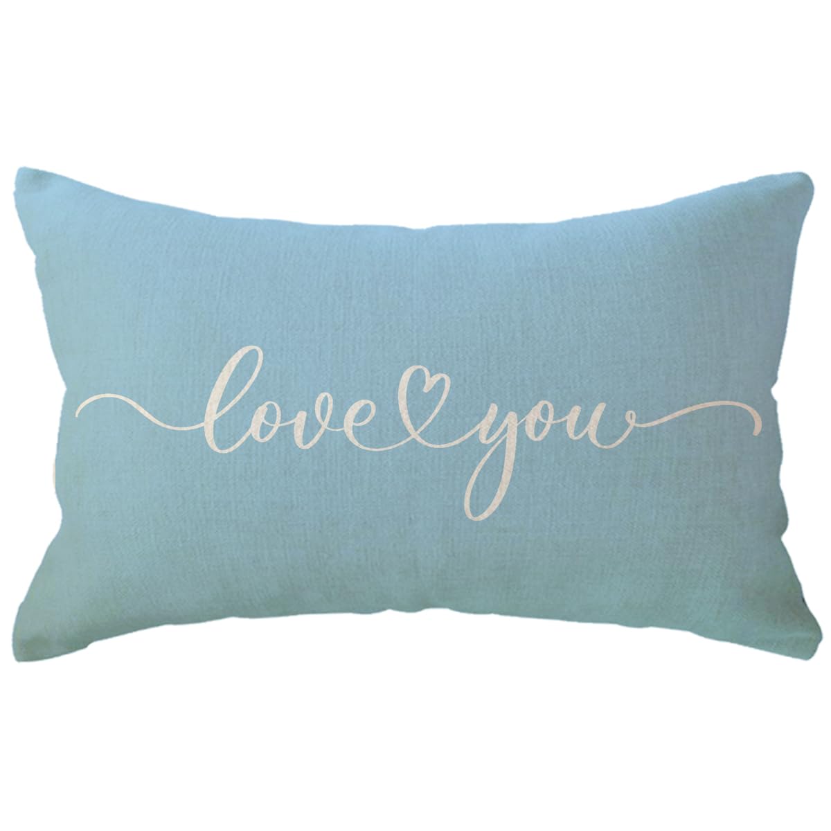Love Lumbar Throw Pillow Covers - Couples Gift for Anniversary/Wedding/Engagement, Valentine's Day Quote Pillow Cases - 12 x 20 Inch for Sofa/Bed/Couch (Black)