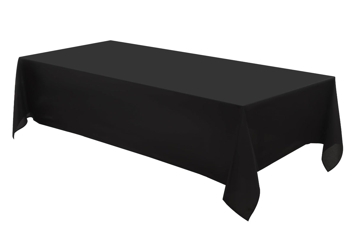 1 Pack White Rectangle Tablecloths 60x84 Inch for 4ft Tables | Washable Decorative Linen Polyester Table Cover for Dining Tables, Banquets Buffets Parties and Weddings