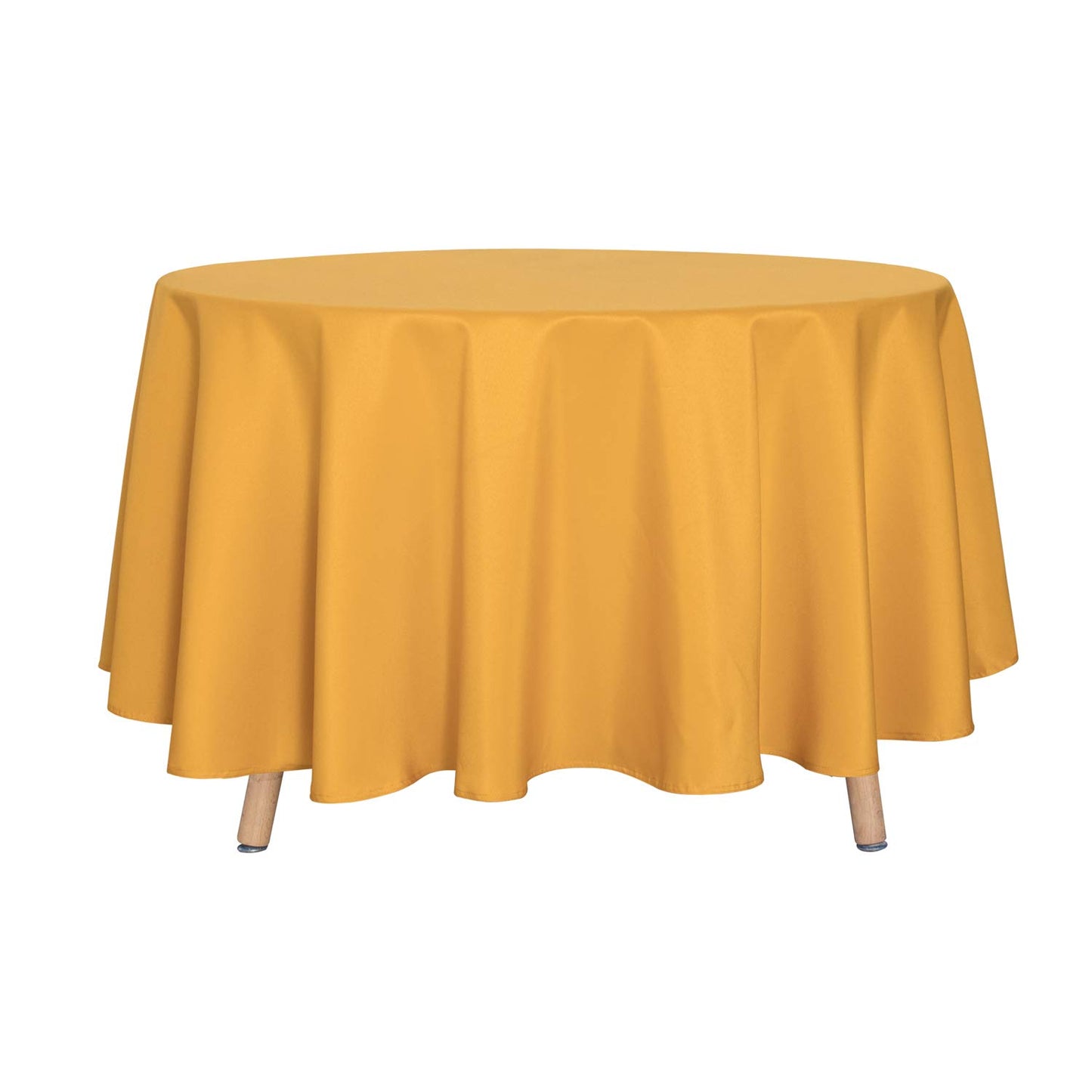 sancua White Round Tablecloth 60 Inch Diameter for 20-48 Inch Tables | Water Resistant Spill Proof, Washable Polyester Cloth Decorative Fabric Cover, For Dining, Buffet Parties and Camping