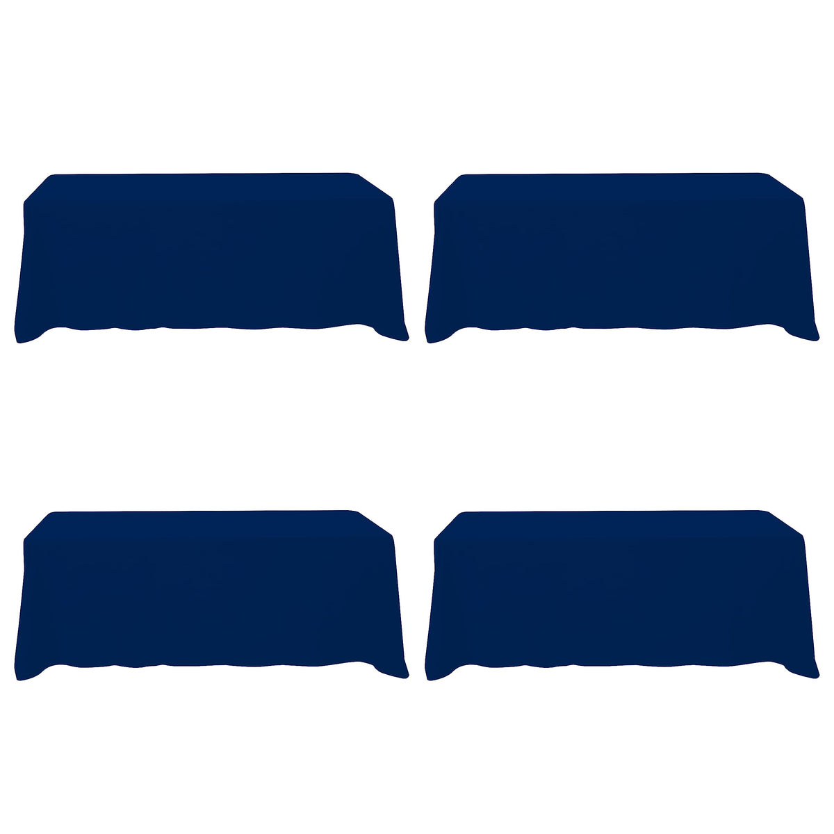 BRILLMAX 6 Pack Ivory Tablecloths 90x132 Inch for 6ft Rectangle Tables | 150 GSM Polyester Fabric, Floor Length Drop, Water, Stain & Wrinkle Resistant Cloth Cover for Wedding Reception Banquet Party
