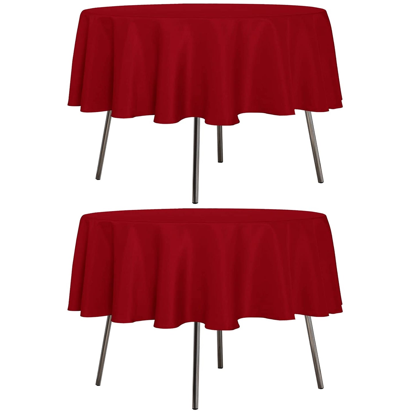 sancua 2 Pack White Table Cloth 60x102 Inch for 6 Feet Rectangle Tables | Stain and Wrinkle Resistant Washable Polyester Tablecloth Cover for Dining Tables, Wedding Buffet Parties and Camping