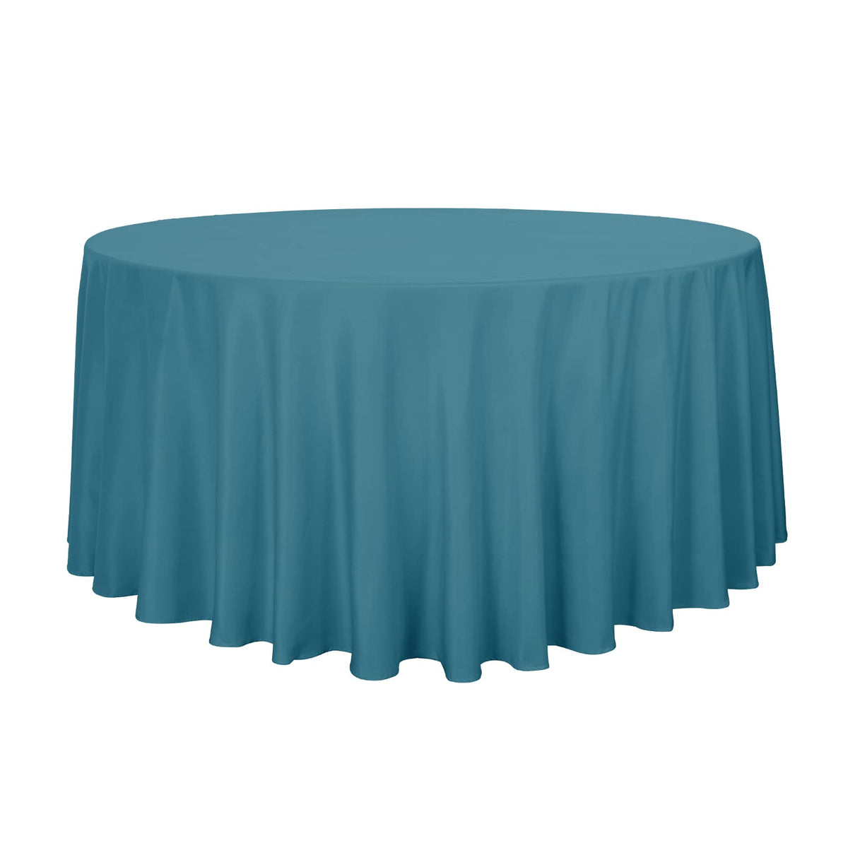 sancua White Round Tablecloth 60 Inch Diameter for 20-48 Inch Tables | Water Resistant Spill Proof, Washable Polyester Cloth Decorative Fabric Cover, For Dining, Buffet Parties and Camping