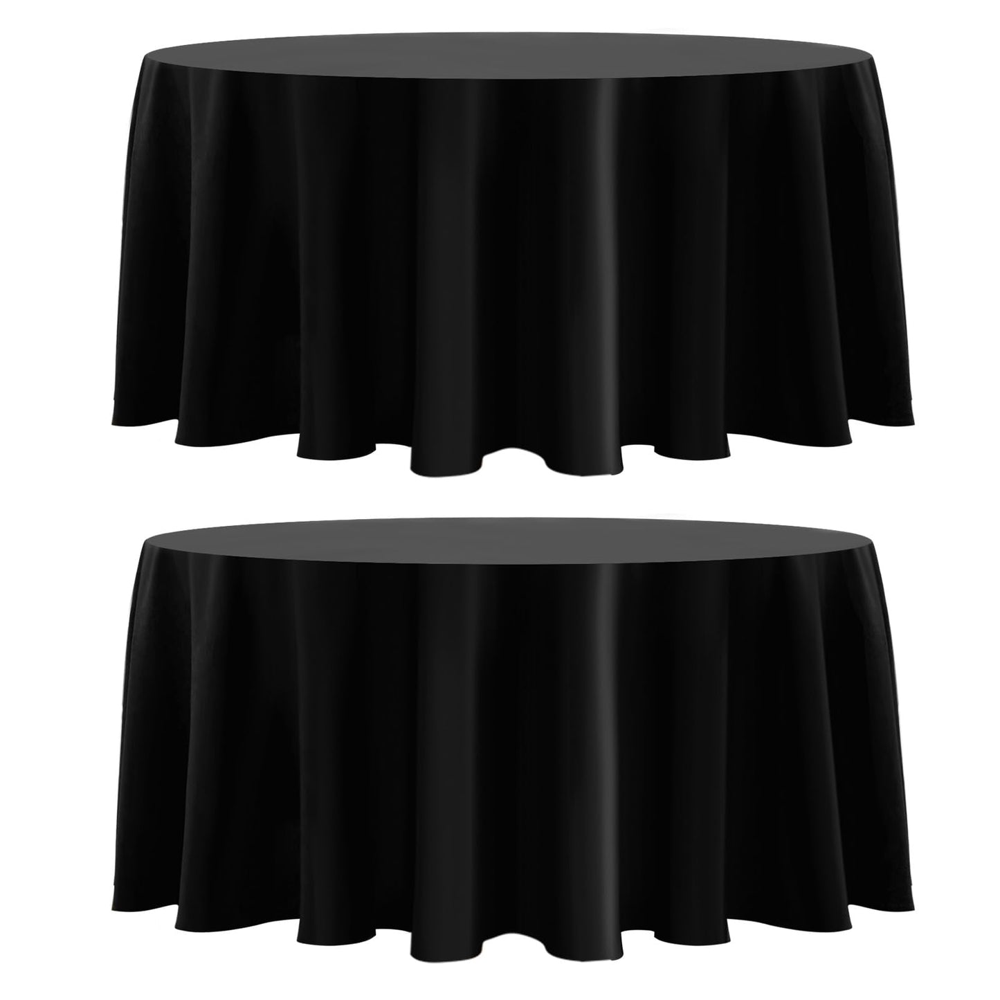 8 Pack Ivory Round Tablecloths 120 Inch for Dining Tables | Washable Decorative Linen Polyester Table Cover for Banquets Buffets Parties and Weddings