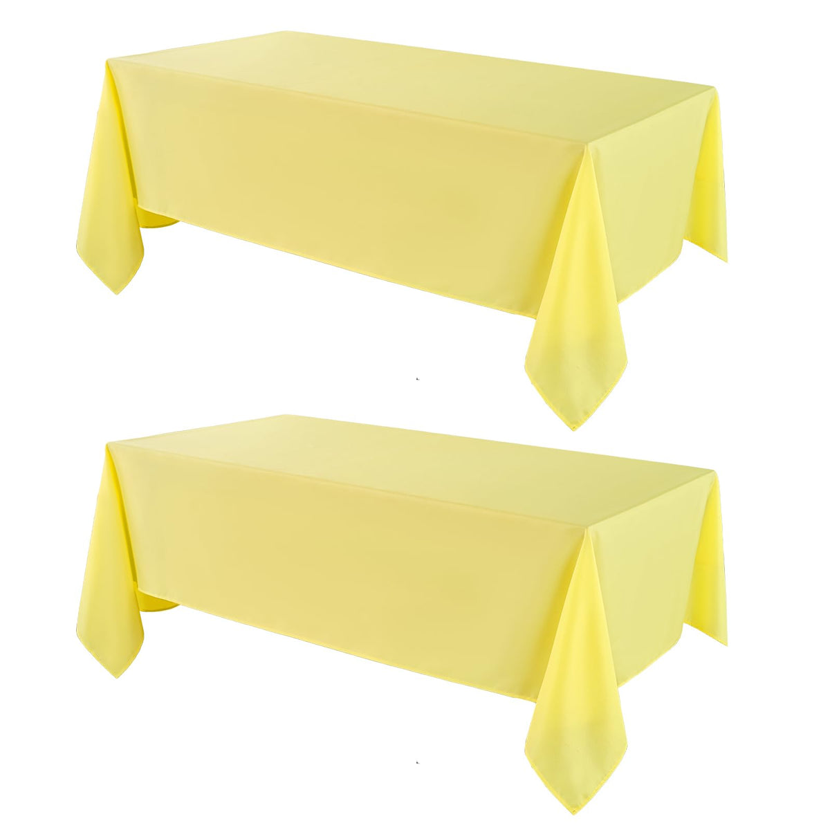 1 Pack White Rectangle Tablecloths 60x84 Inch for 4ft Tables | Washable Decorative Linen Polyester Table Cover for Dining Tables, Banquets Buffets Parties and Weddings