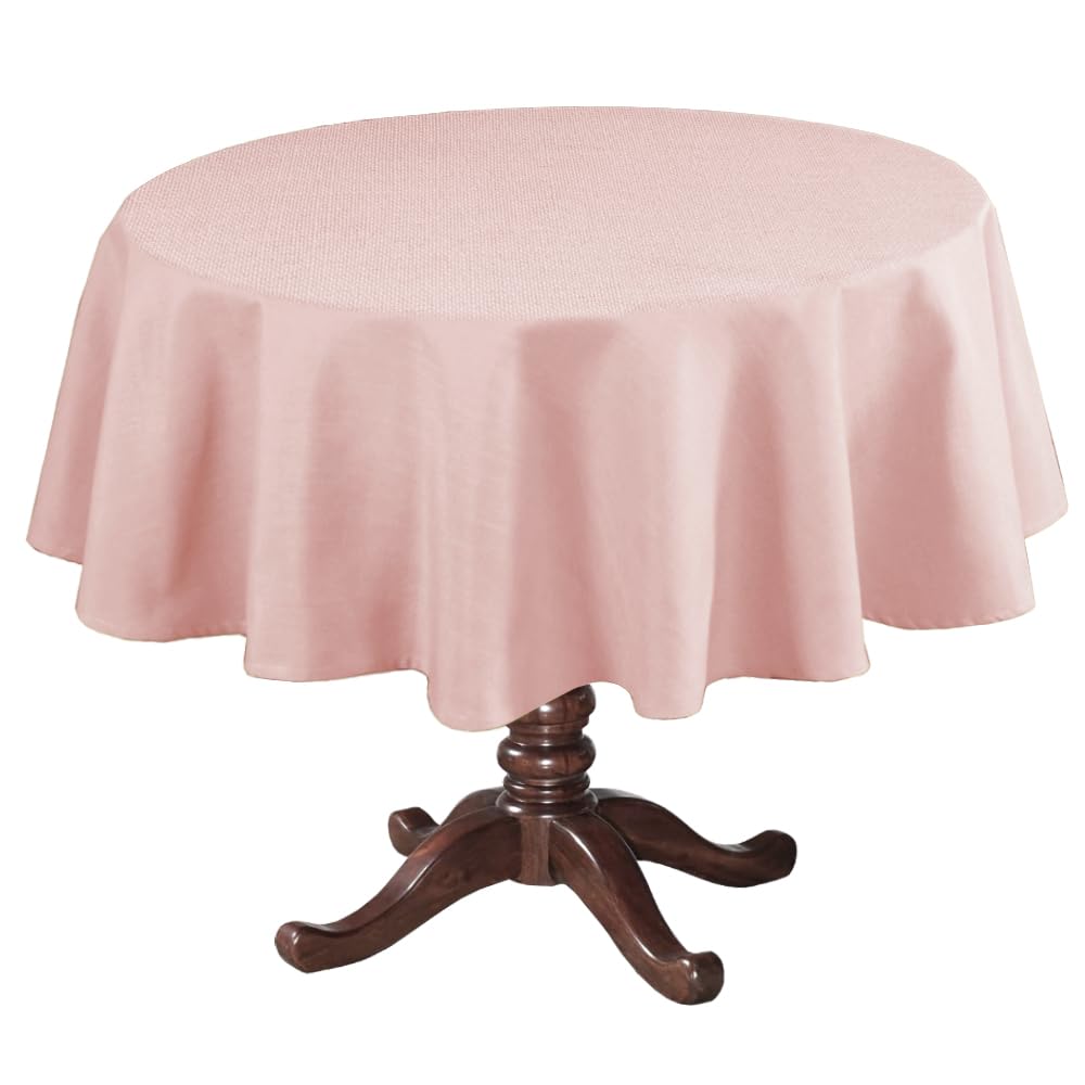 H.VERSAILTEX Linen Textured Table Cloths 60 x 120 Inch Premium Solid Tablecloth Spill-Proof Waterproof Table Cover for Dining Buffet Feature Extra Soft and Thick Fabric Wrinkle Free, Taupe