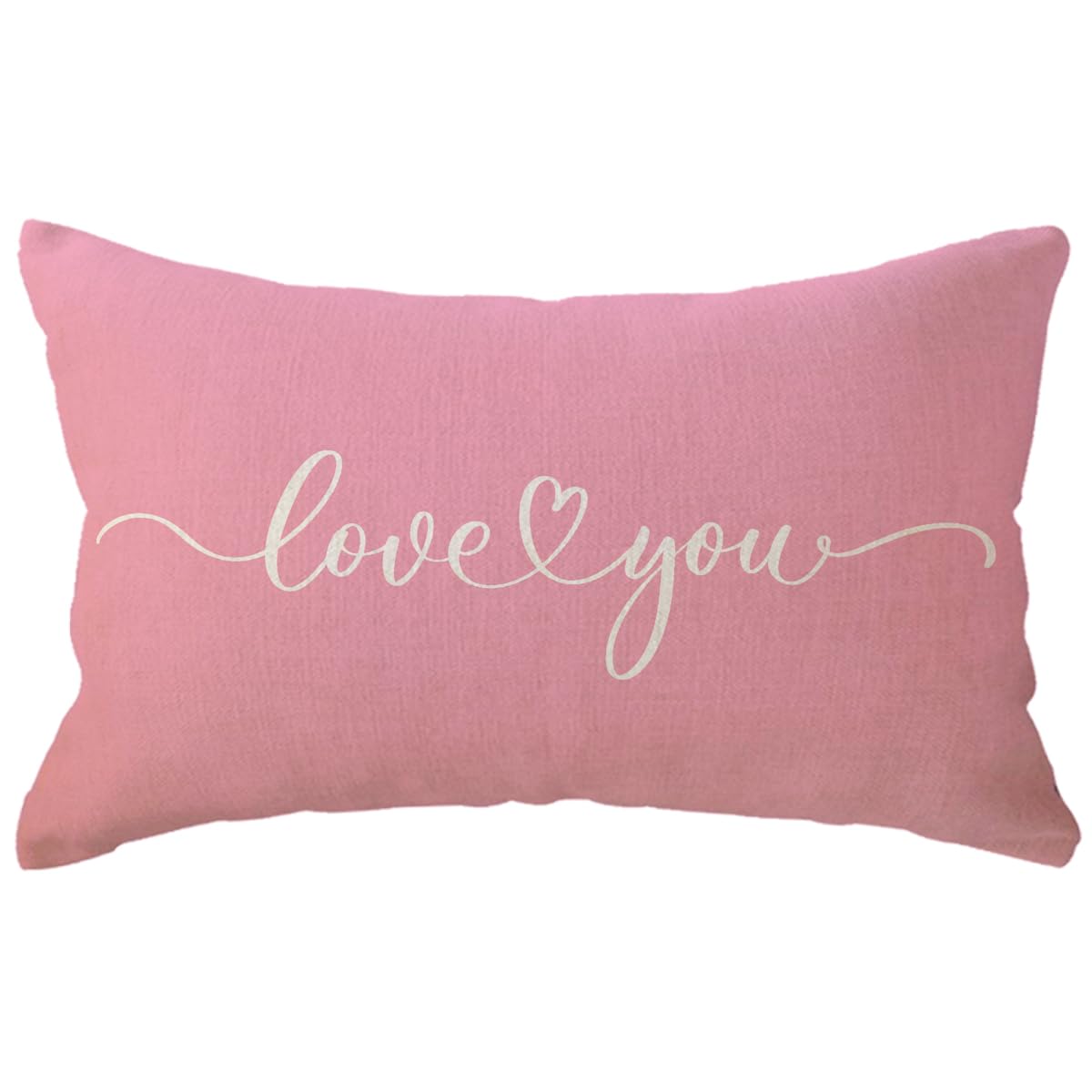Love Lumbar Throw Pillow Covers - Couples Gift for Anniversary/Wedding/Engagement, Valentine's Day Quote Pillow Cases - 12 x 20 Inch for Sofa/Bed/Couch (Black)