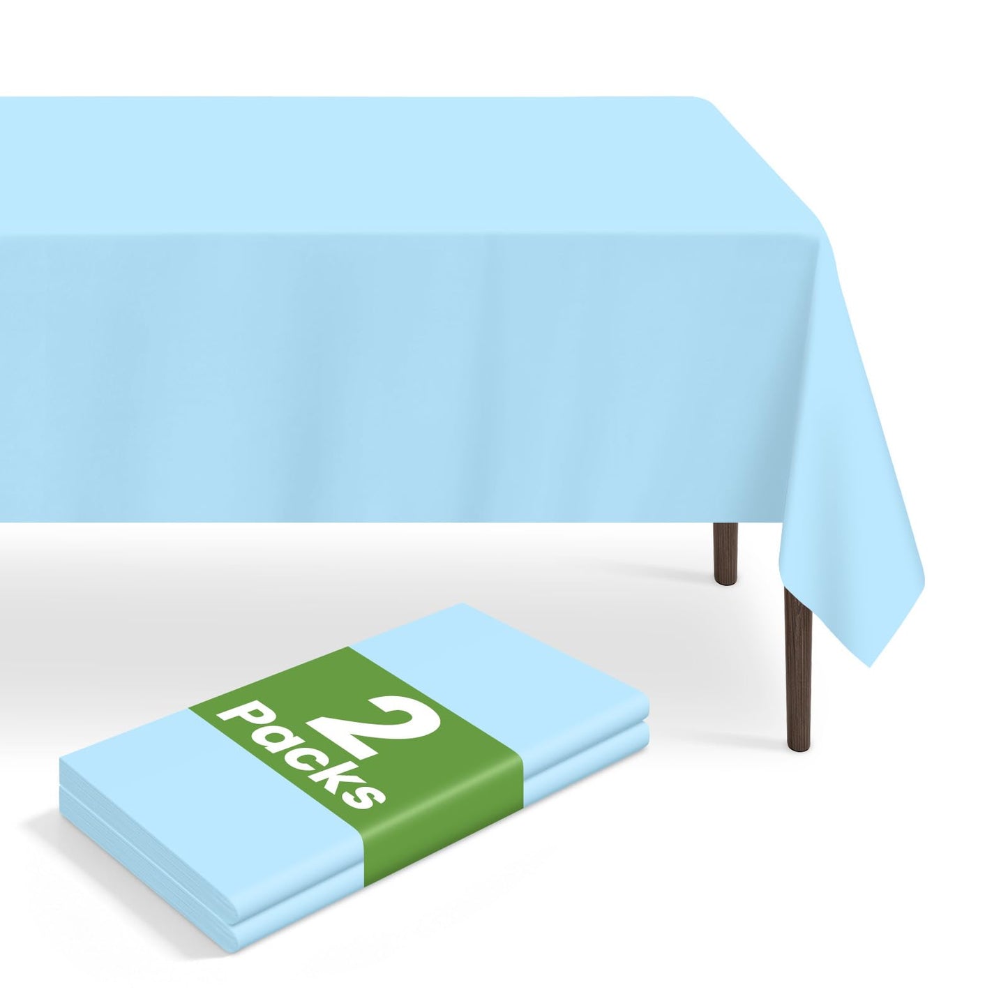 6 Pack Blue and White Checkered Tablecloth, Blue Plastic Table Cloths for Parties Disposable, 54 x 108 inch Waterproof Blue Gingham Camping Tablecloth for Birthday, Party, Picnic