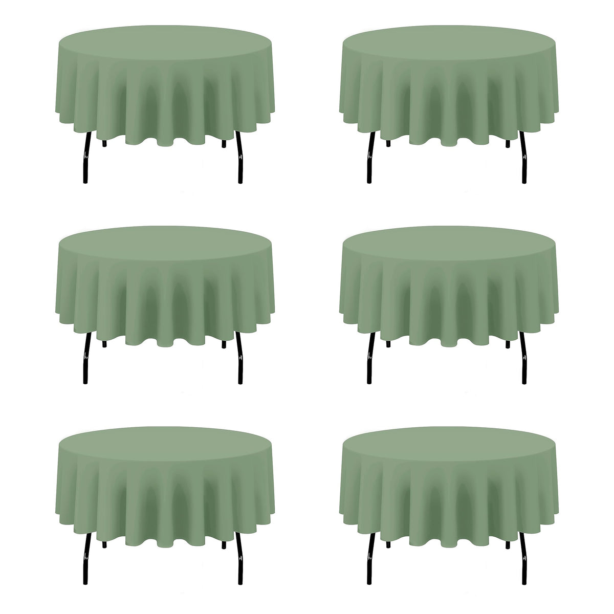 BRILLMAX 4 Pack Ivory Round Tablecloths 108 Inch for 48" Tables | 150 GSM Polyester Fabric, Floor Length Drop, Water, Stain & Wrinkle Resistant Cloth Cover for Wedding Reception Banquet Party