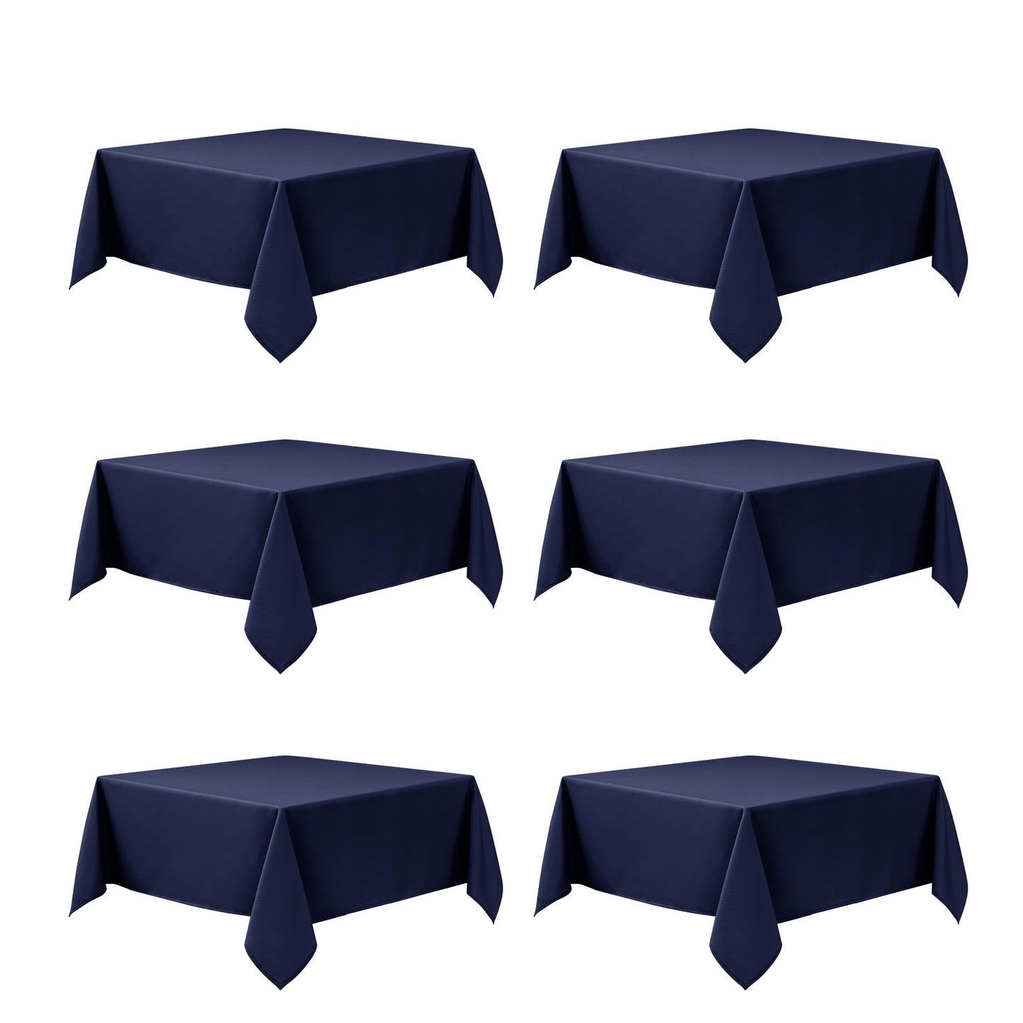 10-Pack White Tablecloths for Rectangle Tables, 60 x 102 Inches | Stain-Resistant Polyester Fabric for 6 Foot Tables - Washable Table Covers for Weddings, Banquets, Birthday, Parties, Events