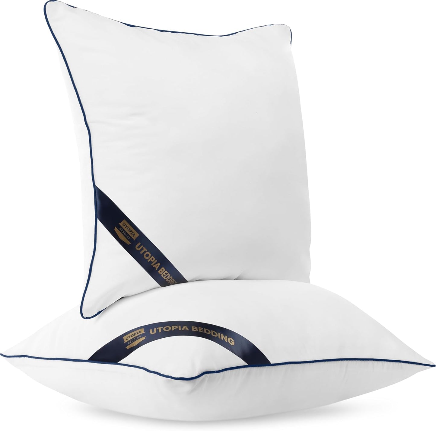 Utopia Bedding 18x18 Throw Pillow Inserts, Decorative Pillows, Pack of 4 | Piping Throw Pillows, Plush & Supportive, Aesthetic Cushion Sham Stuffer for Sofa, Office, Couch & Bed, Set of 4, White