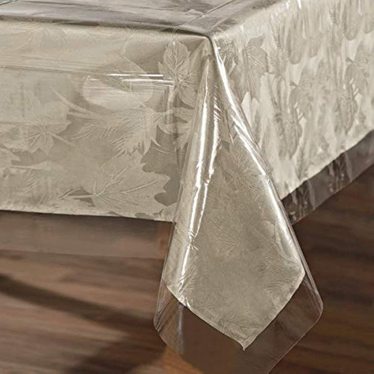 sancua Clear Plastic Table Cover Protector Waterproof Tablecloth 60x84 Inch | Vinyl PVC Rectangle Table Cloth, Oil Spill Proof Wipe Clean, For Dining Tables, Parties & Camping, Crystal Clear