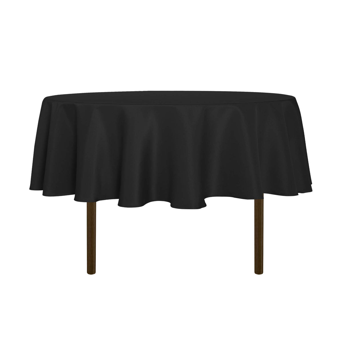 sancua White Round Tablecloth 60 Inch Diameter for 20-48 Inch Tables | Water Resistant Spill Proof, Washable Polyester Cloth Decorative Fabric Cover, For Dining, Buffet Parties and Camping