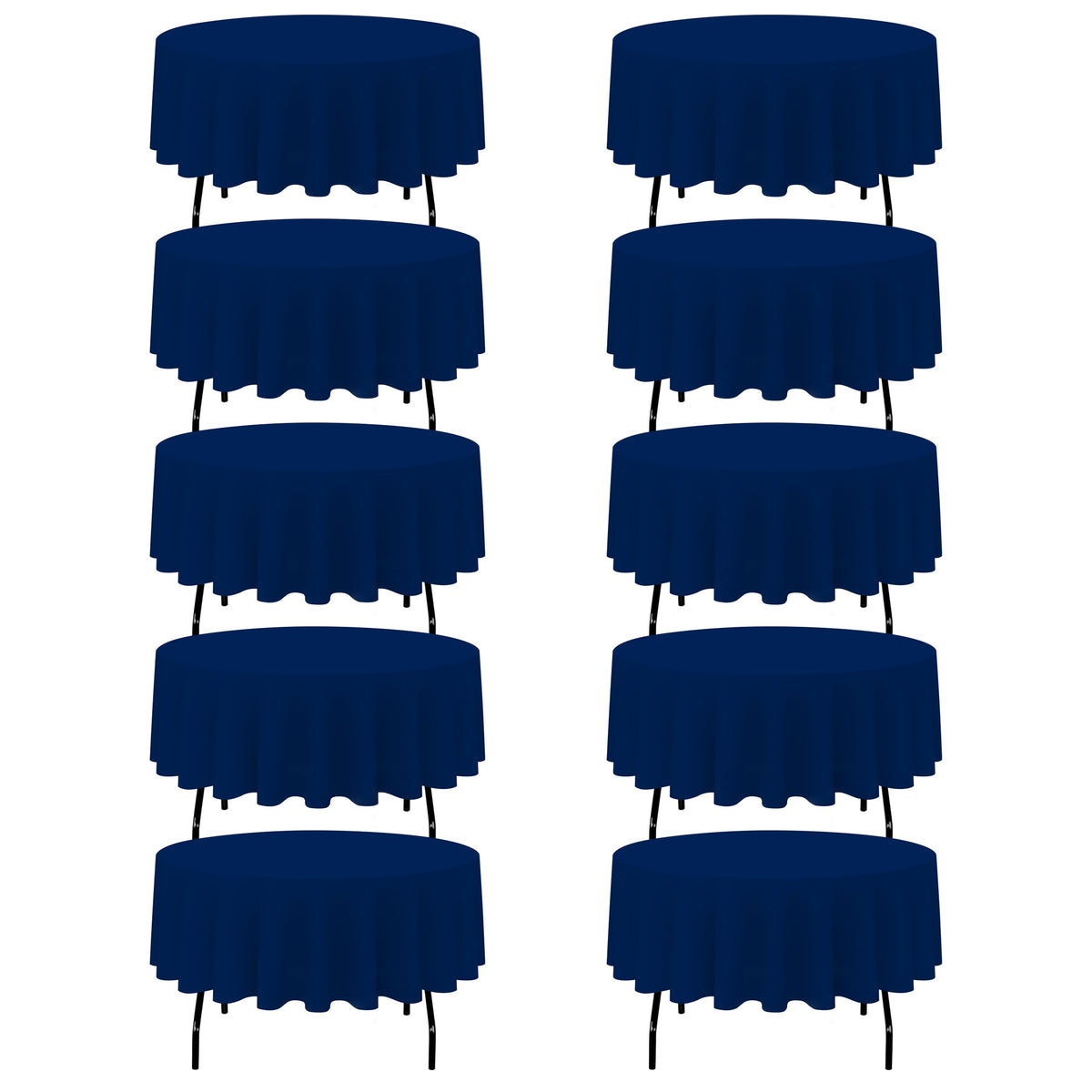 BRILLMAX 4 Pack Ivory Round Tablecloths 108 Inch for 48" Tables | 150 GSM Polyester Fabric, Floor Length Drop, Water, Stain & Wrinkle Resistant Cloth Cover for Wedding Reception Banquet Party